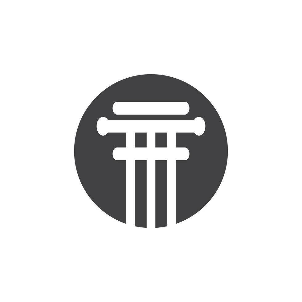 Business pillar column logo vector symbol icon