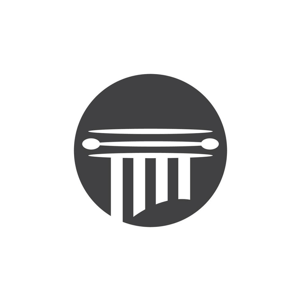 Business pillar column logo vector symbol icon