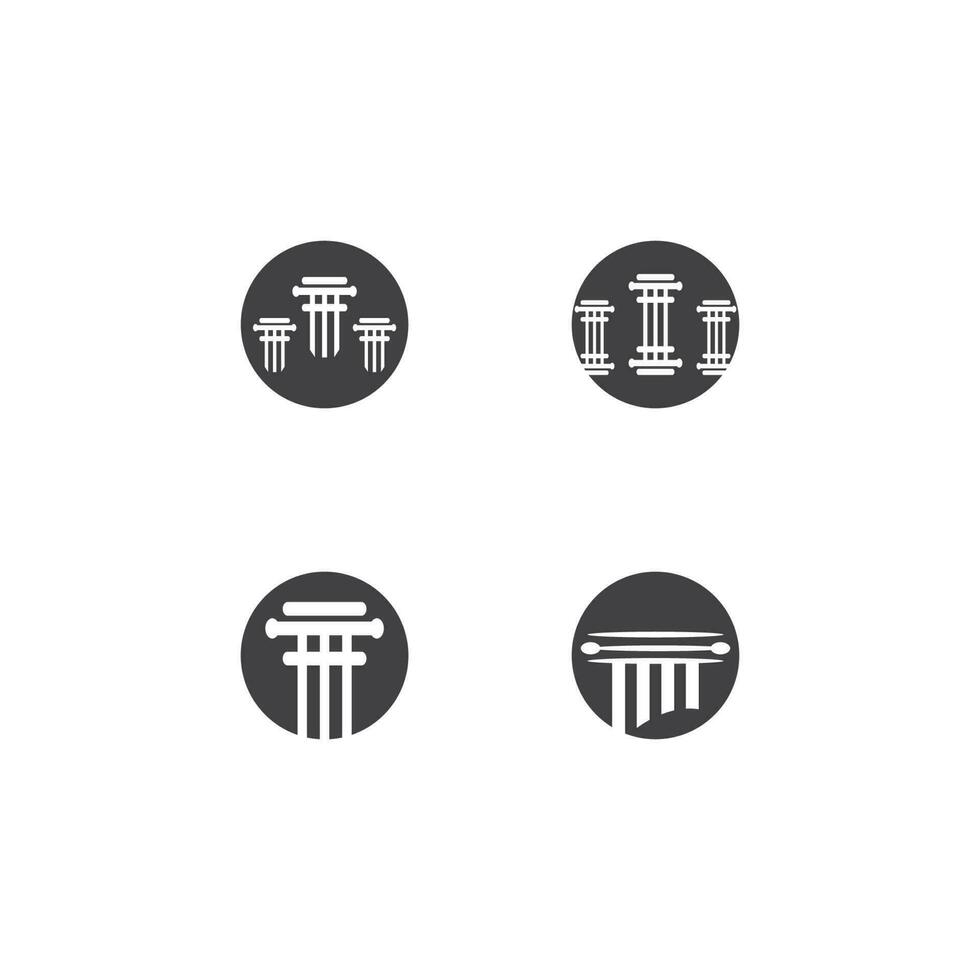 Business pillar column logo vector symbol icon