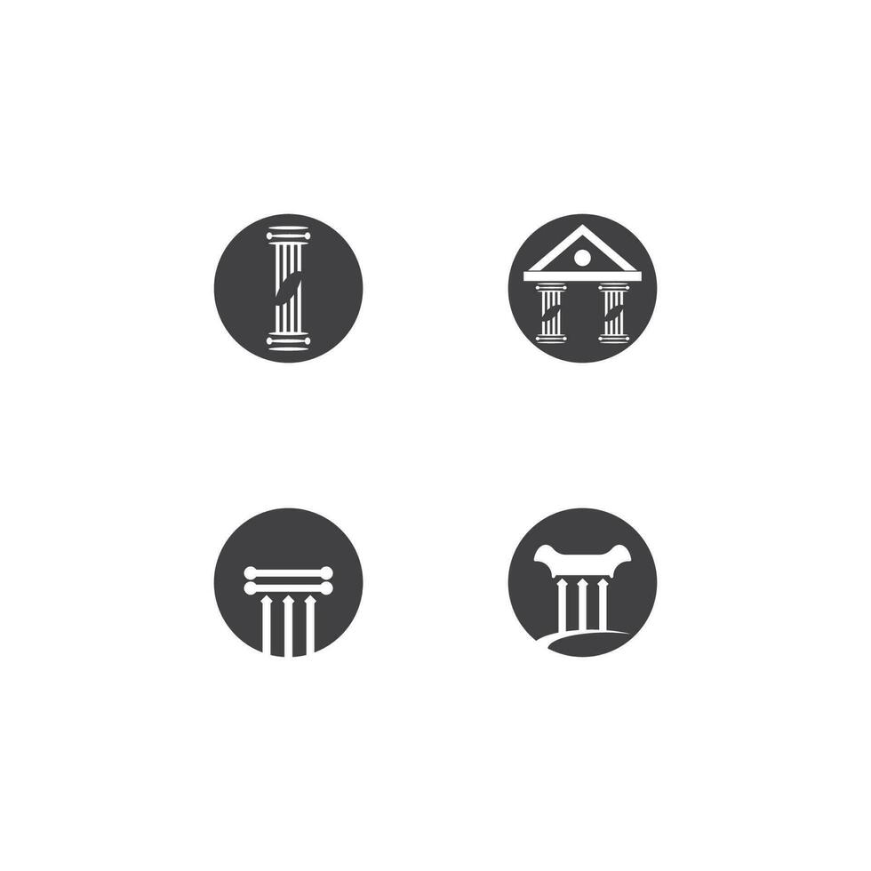 Business pillar column logo vector symbol icon
