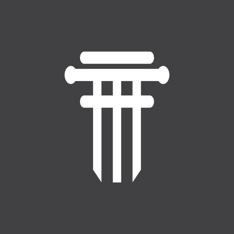 Business pillar column logo vector symbol icon