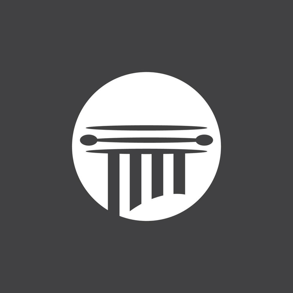Business pillar column logo vector symbol icon