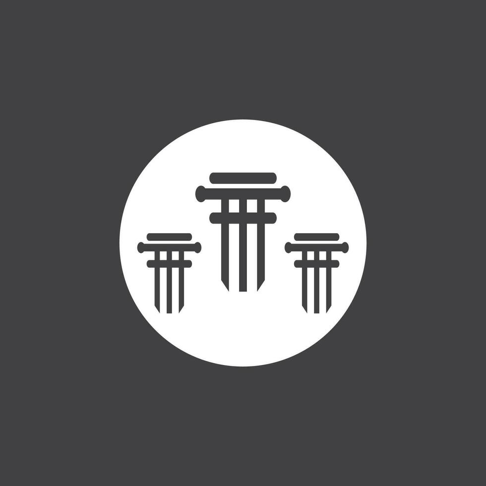 Business pillar column logo vector symbol icon