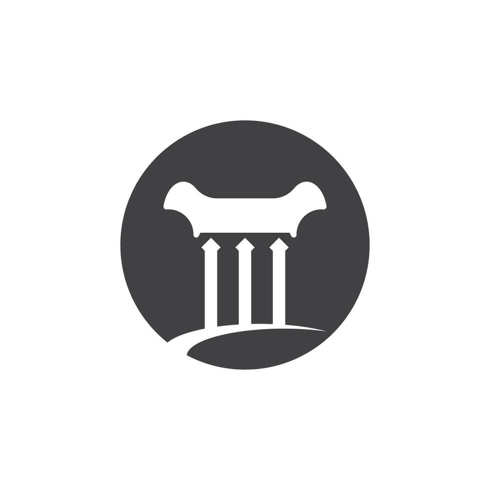 Business pillar column logo vector symbol icon