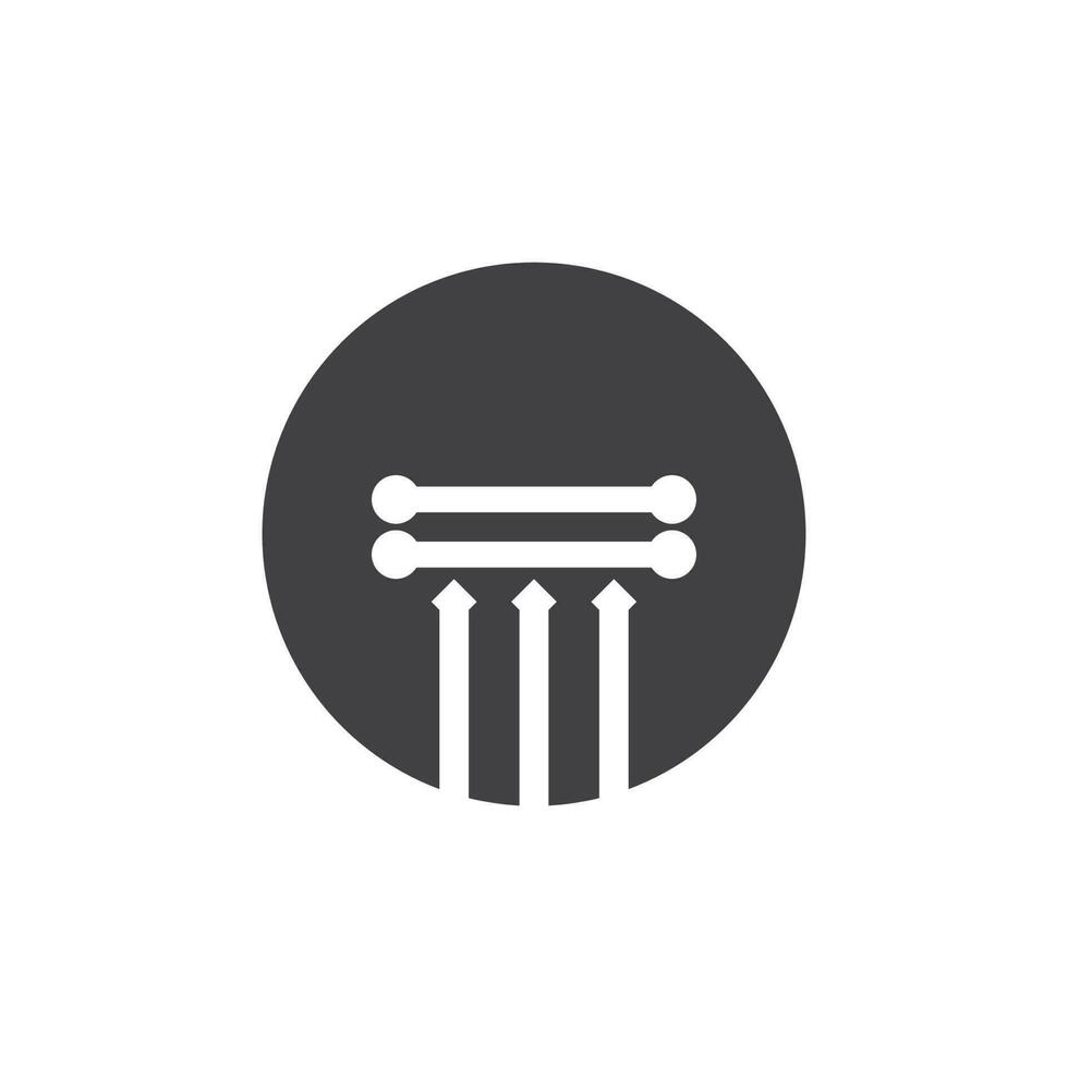 Business pillar column logo vector symbol icon