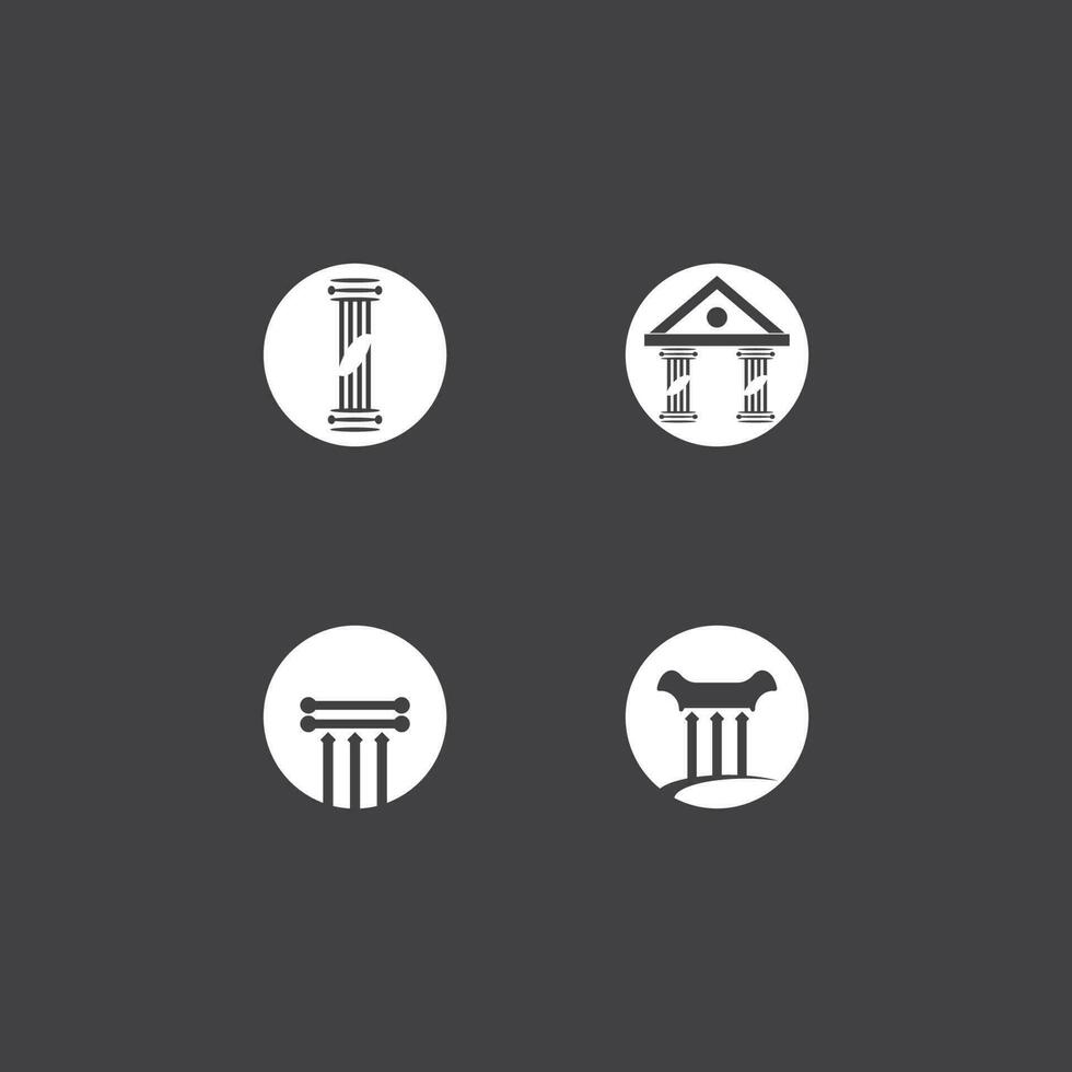 Business pillar column logo vector symbol icon