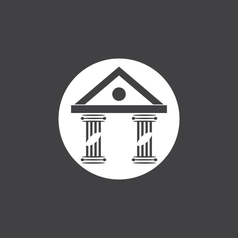 Business pillar column logo vector symbol icon
