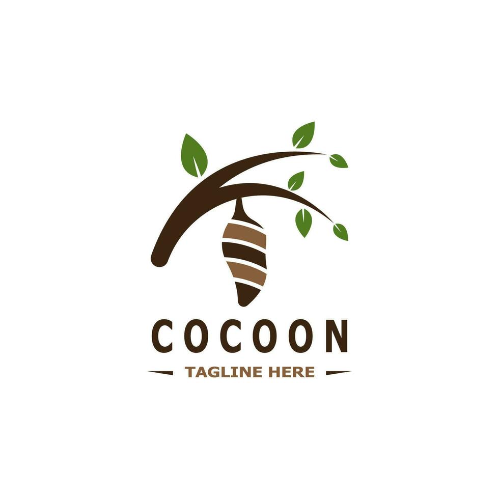 Cocoon logo vector illustration design template