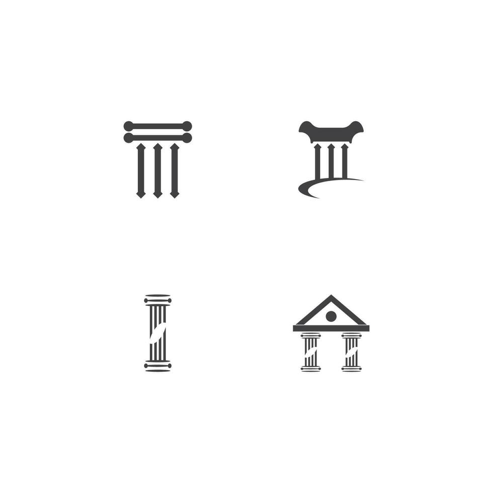 Business pillar column logo vector symbol icon