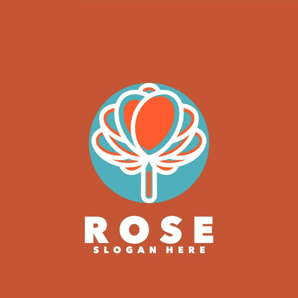 Rosa lujo logo vector