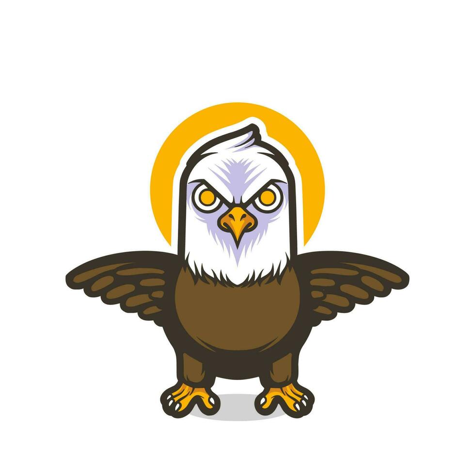 Eagle mascot cartoon vector