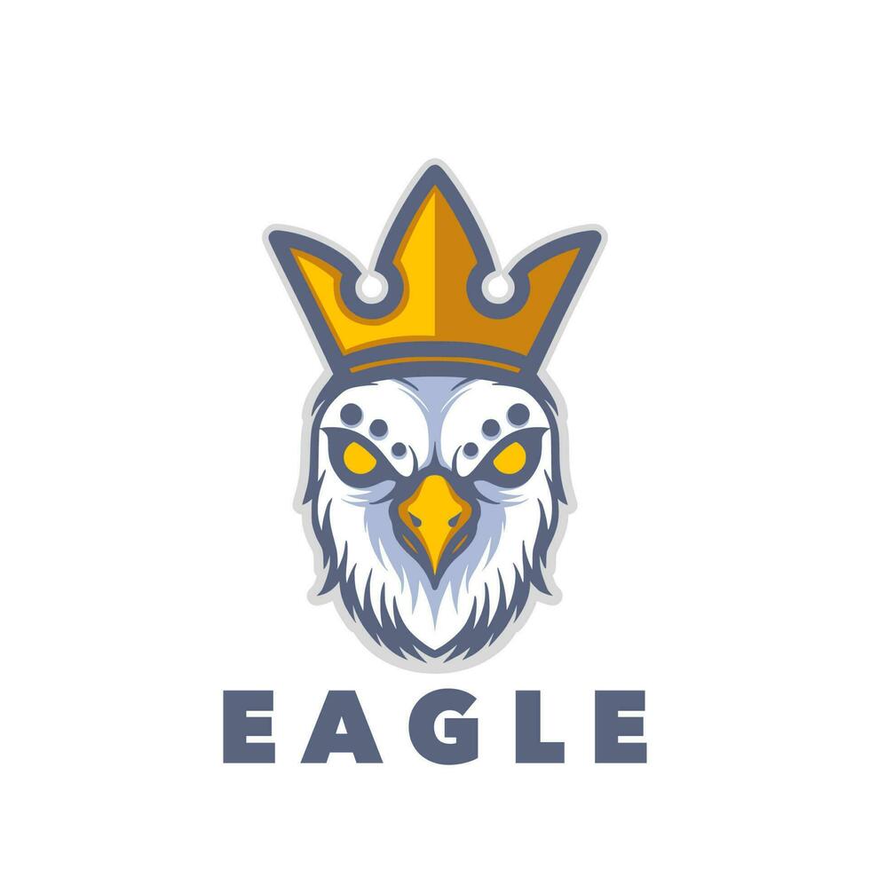 Eagle king mascot vector