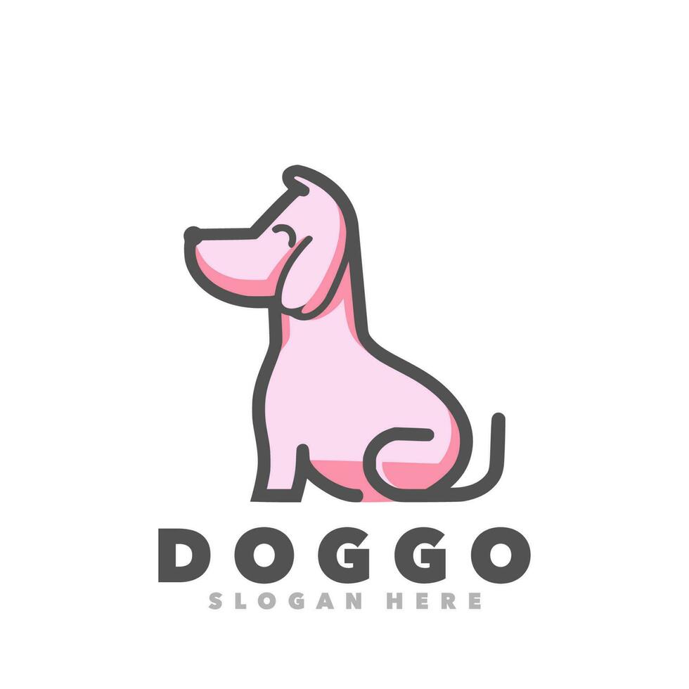 Dog outline logo vector