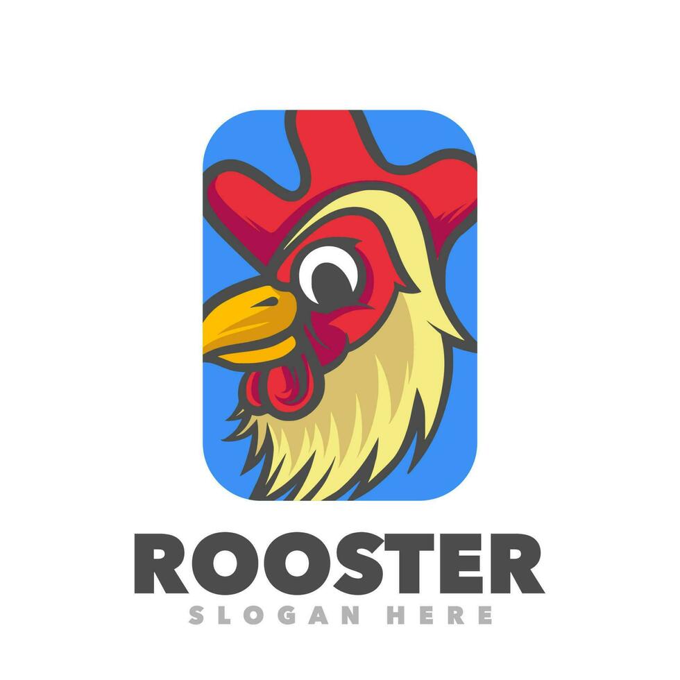 Rooster simple logo vector