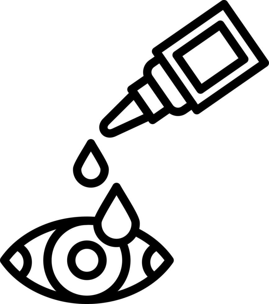 diseño de icono de vector de gota de ojo