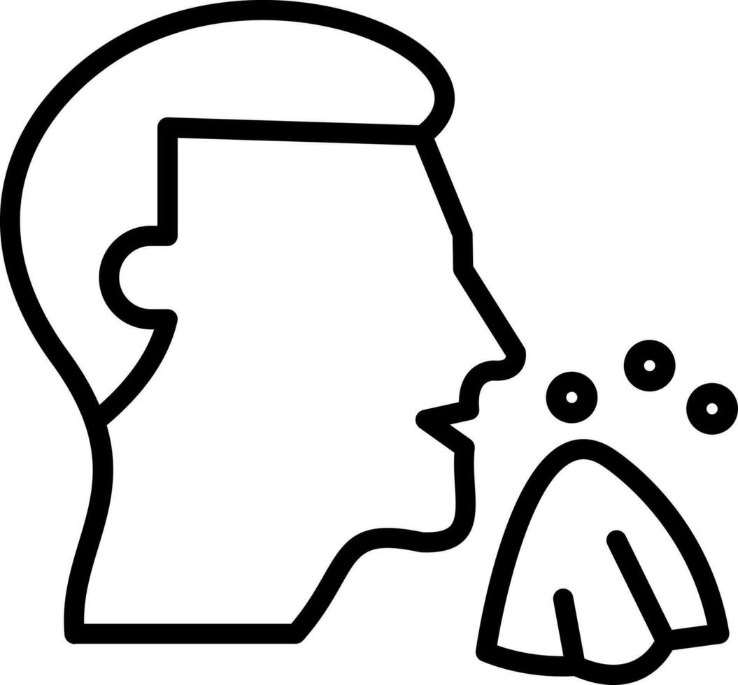 Sneeze Vector Icon Design