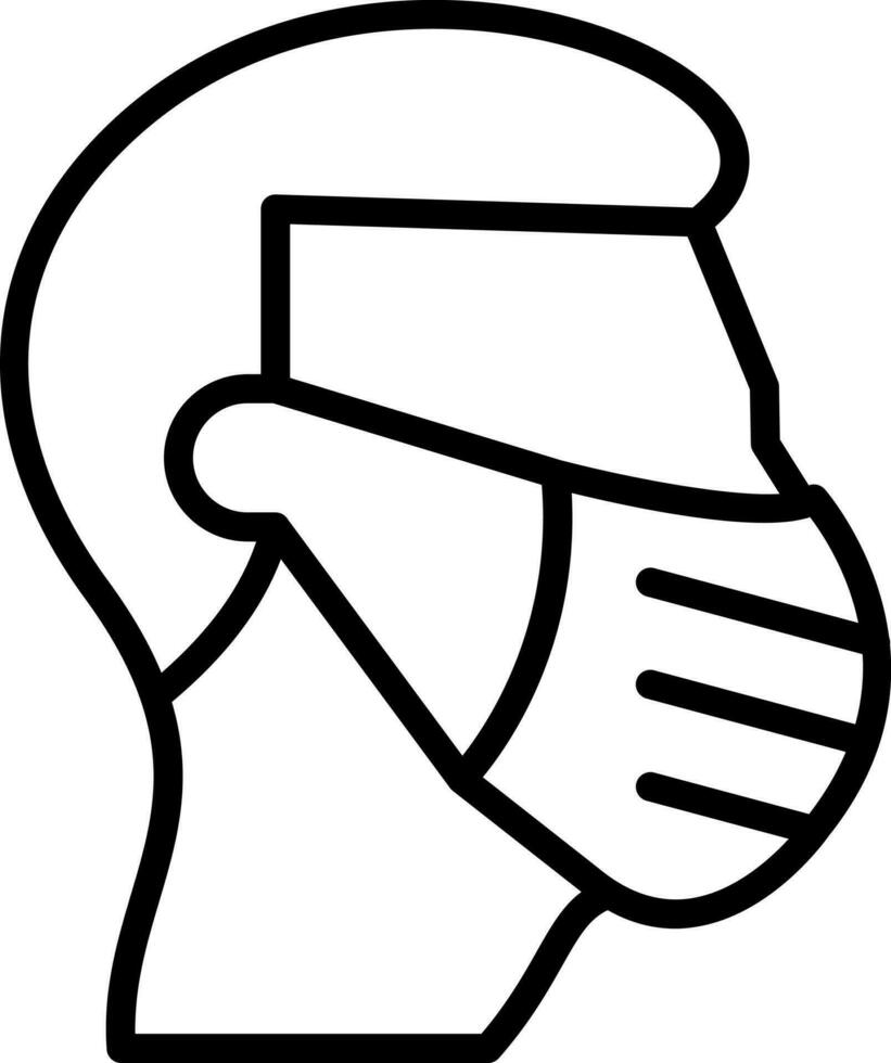 Face mask Vector Icon Design