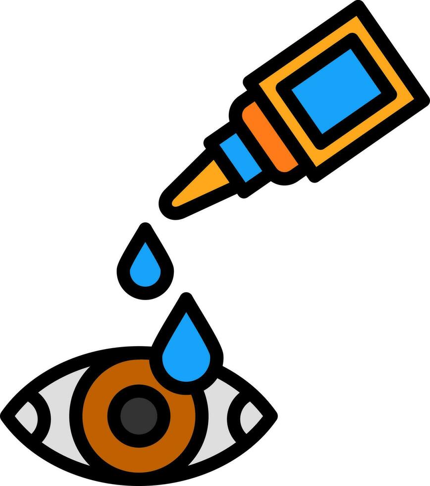 diseño de icono de vector de gota de ojo