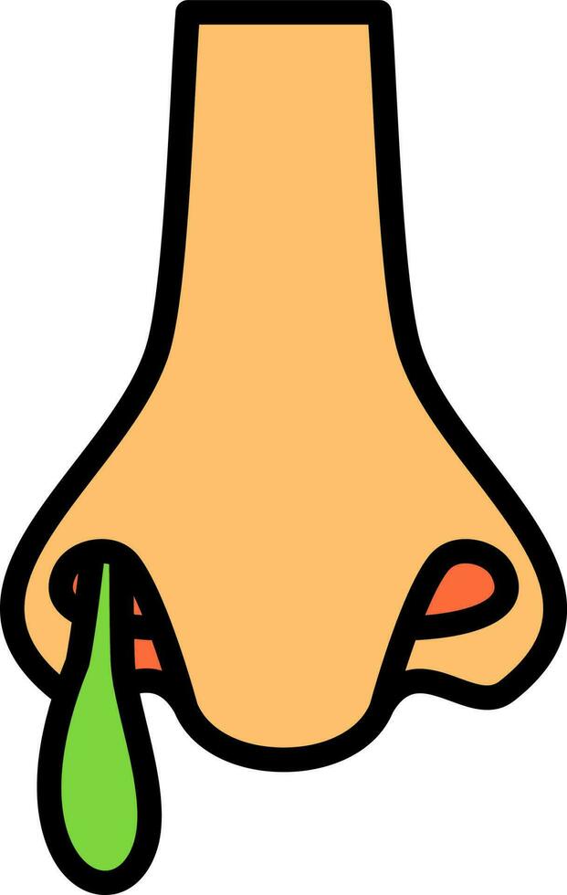 Runny nose Vector Icon Design