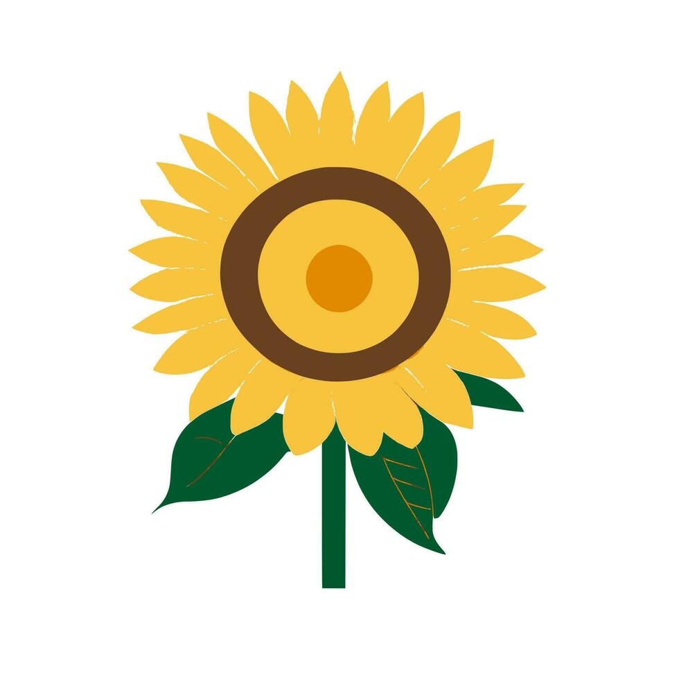 Stunning sunflower vector design featuring bold yellow petals and intricate details, perfect for any summer project.