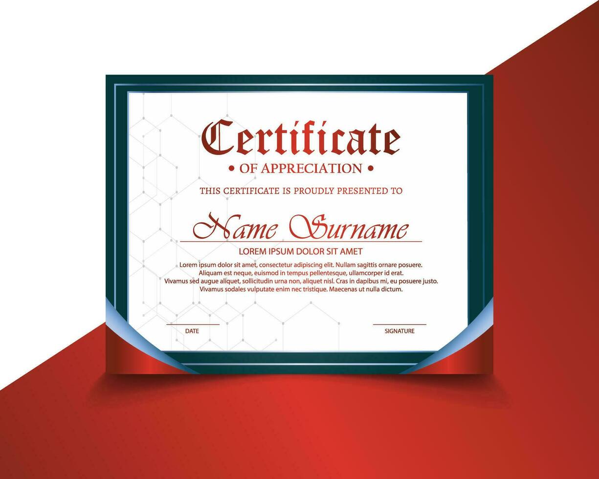 Certificate Template Design - Elegant Design - Creative Background Borders vector
