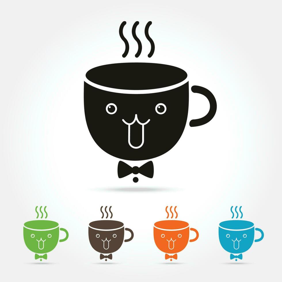 coffee cute cup logo Vector