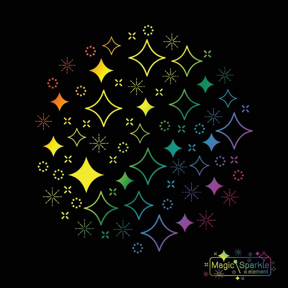 a magic sparkle Vector illustration