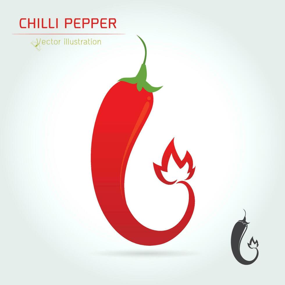 caliente chile pimienta vector