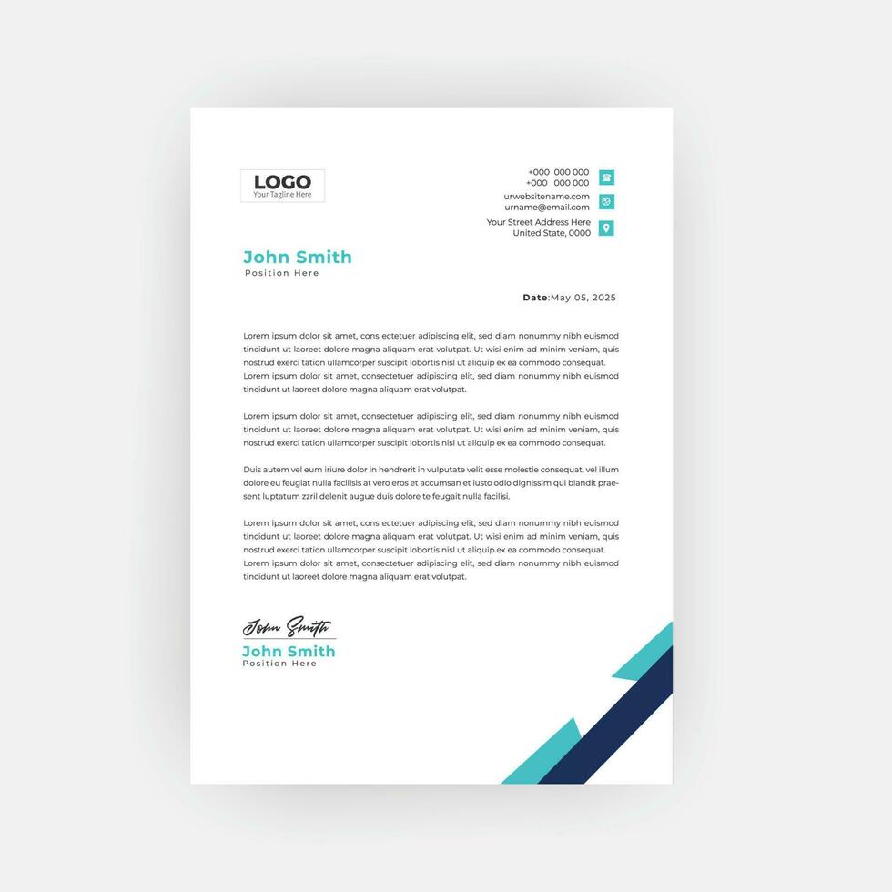 Creative Letterhead Template Design .A4 Size vector