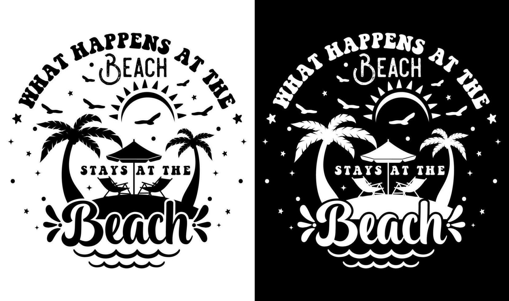 Custom Typography Vector Printable Summer Beach Quotes Design