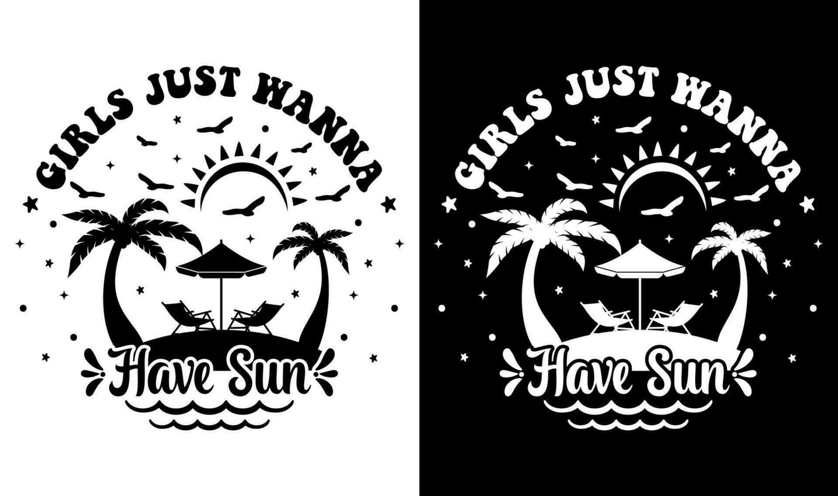 Custom Typography Vector Printable Summer Beach Quotes Design