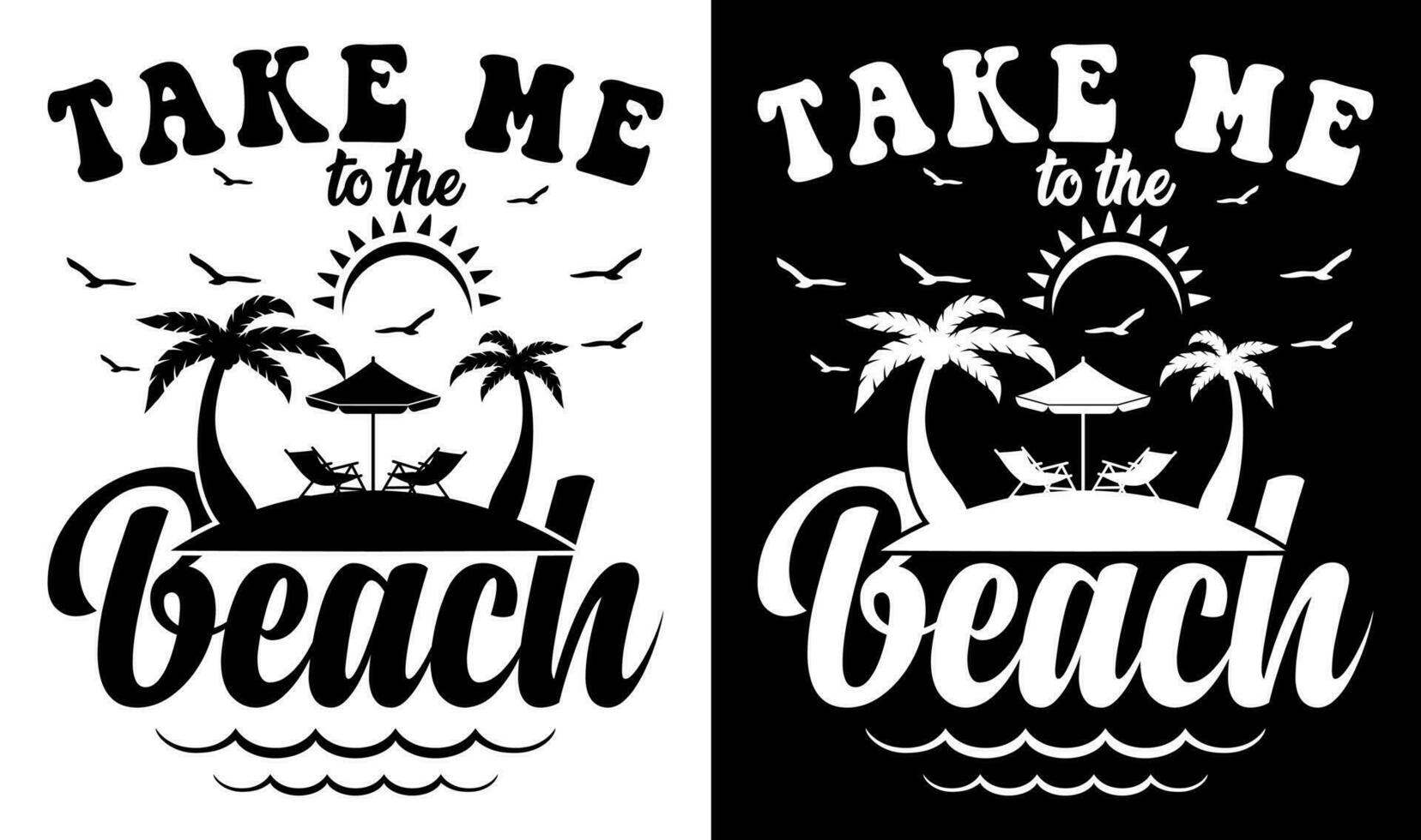 Custom Typography Vector Printable Summer Beach Quotes Design