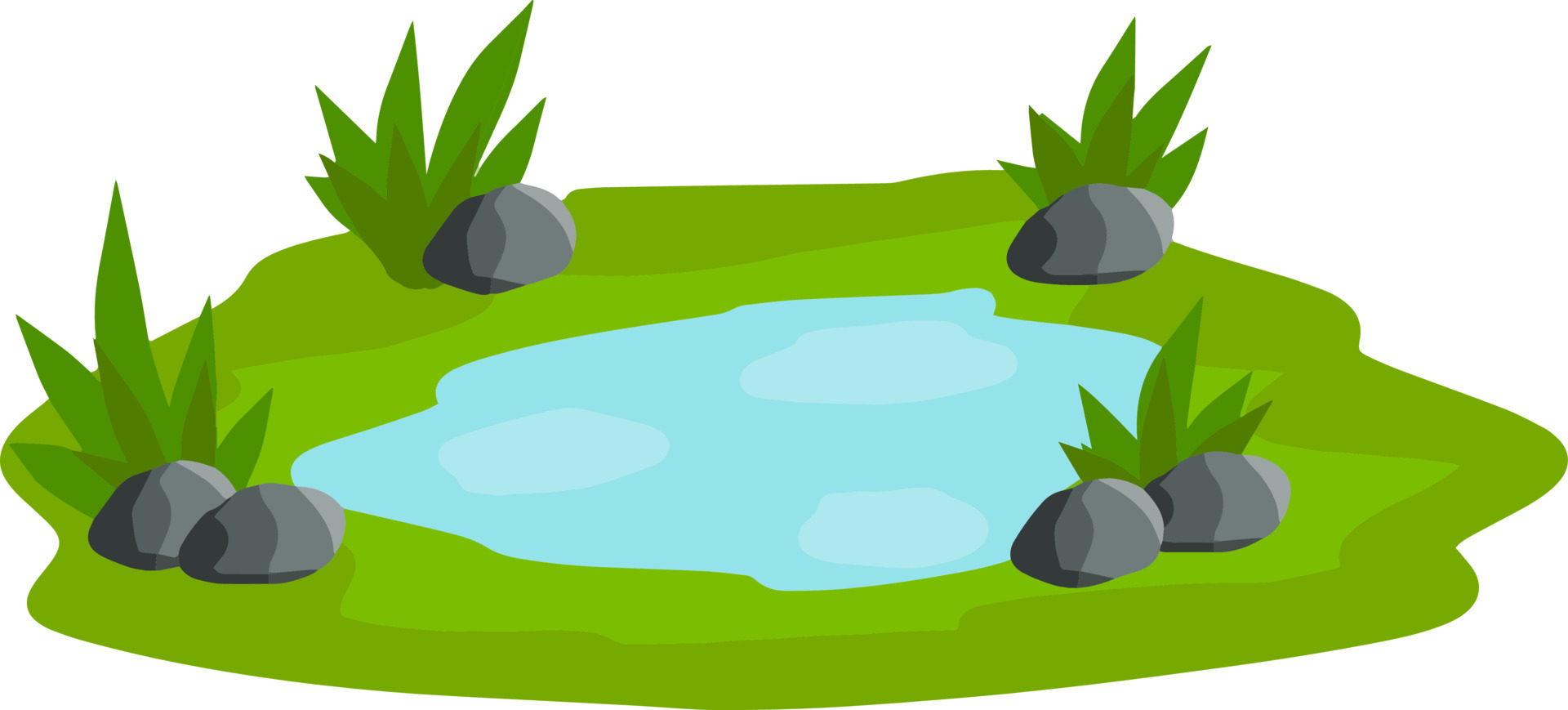 Cartoon Pond Of Water