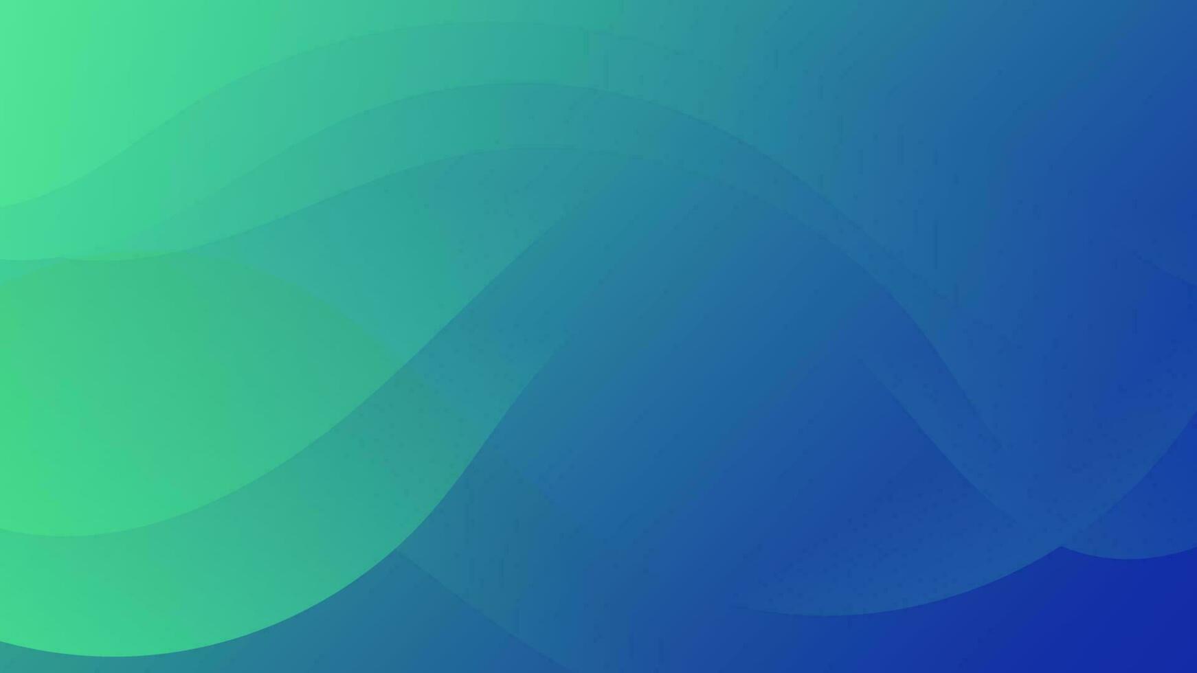 Abstract Gradient blue green liquid Wave Background vector