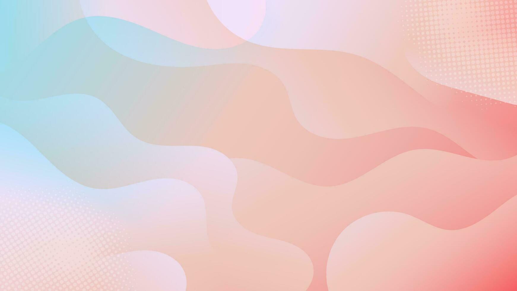 Abstract Gradient pink blue liquid Wave Background vector