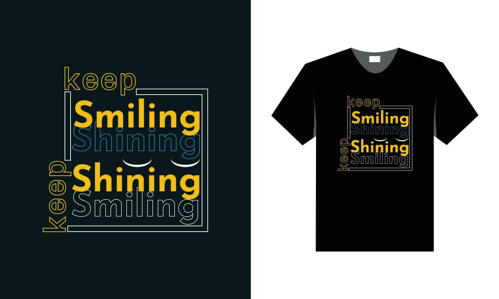 smile typography t shirt design with inspirational quote vector