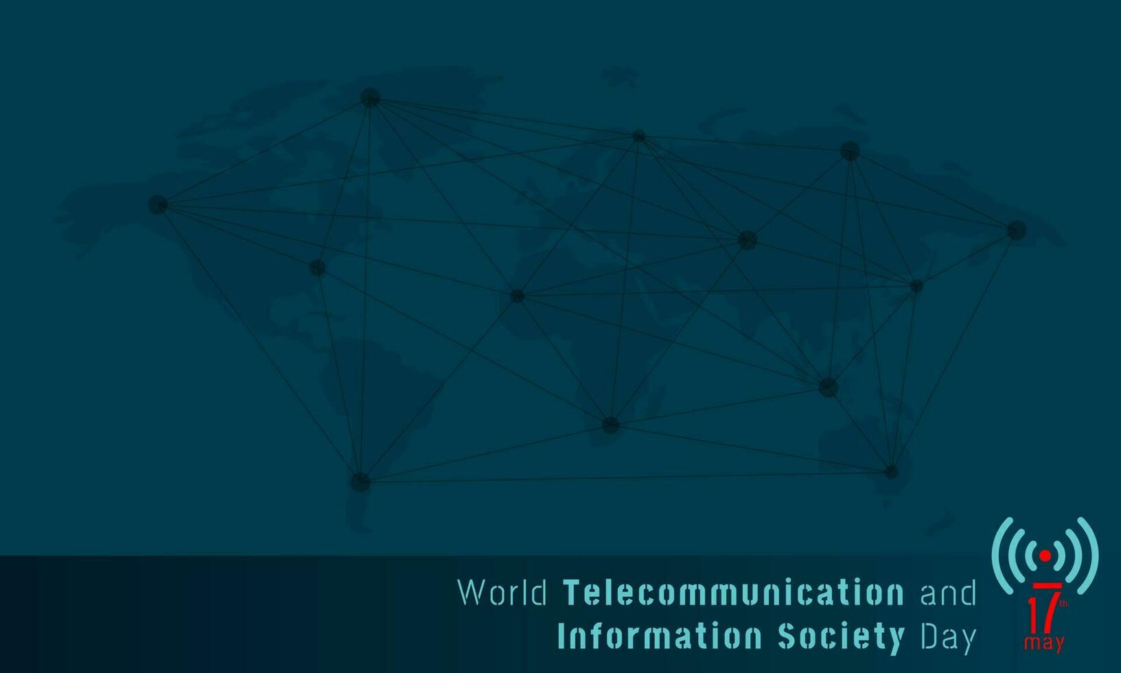 World Telecommunication and Information Society Day background with copy space area vector