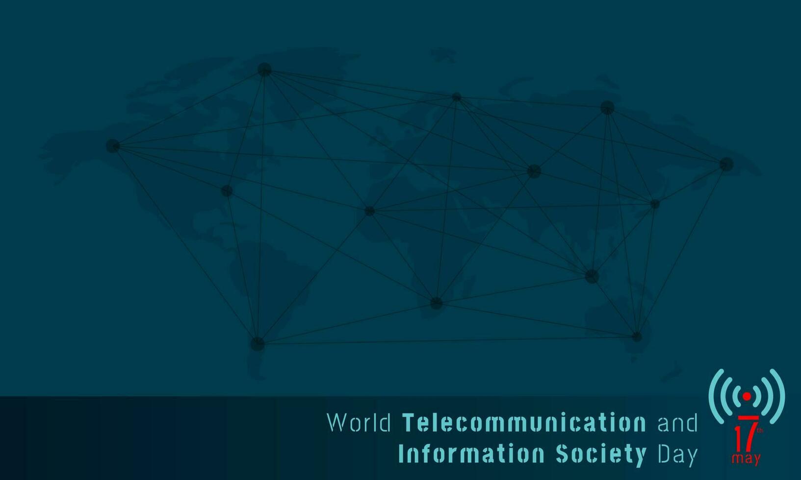 World Telecommunication and Information Society Day background with copy space area vector