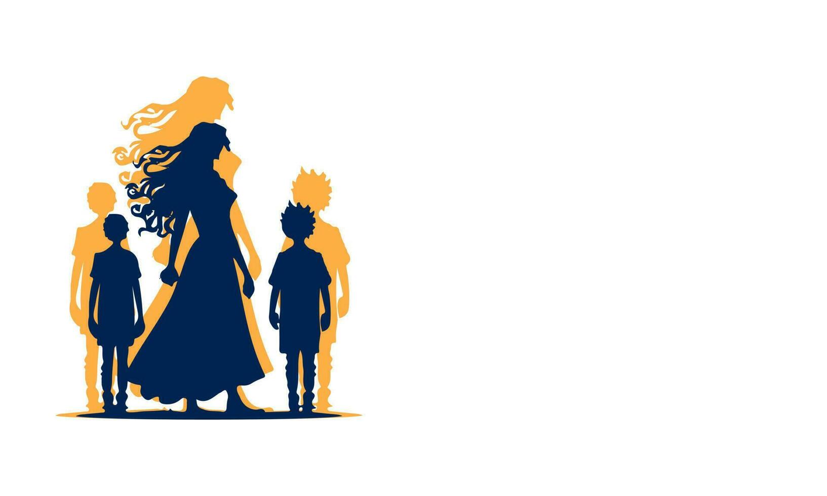 vector world refugee day with family illustration and copy space for your text