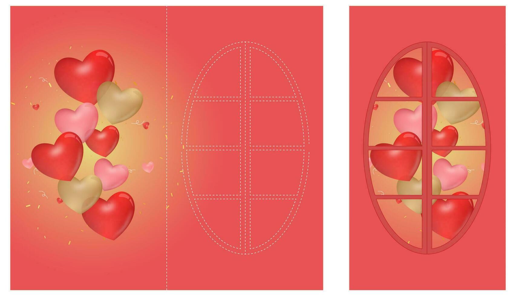 valentine card heart vector