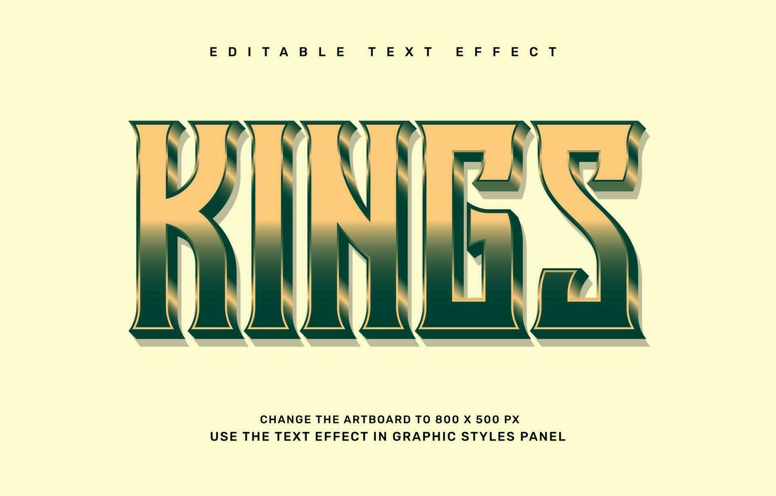 Kings royal editable text effect template vector