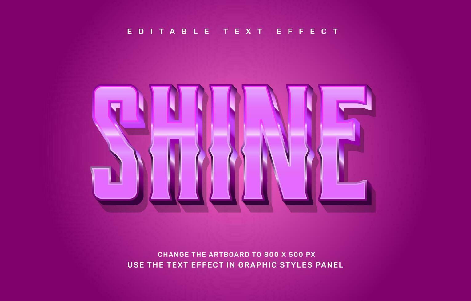 Shiny pink editable text effect template vector