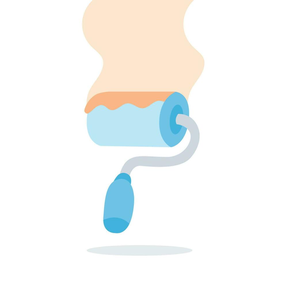 paint roller, roller brushes flat design and illustration. vector