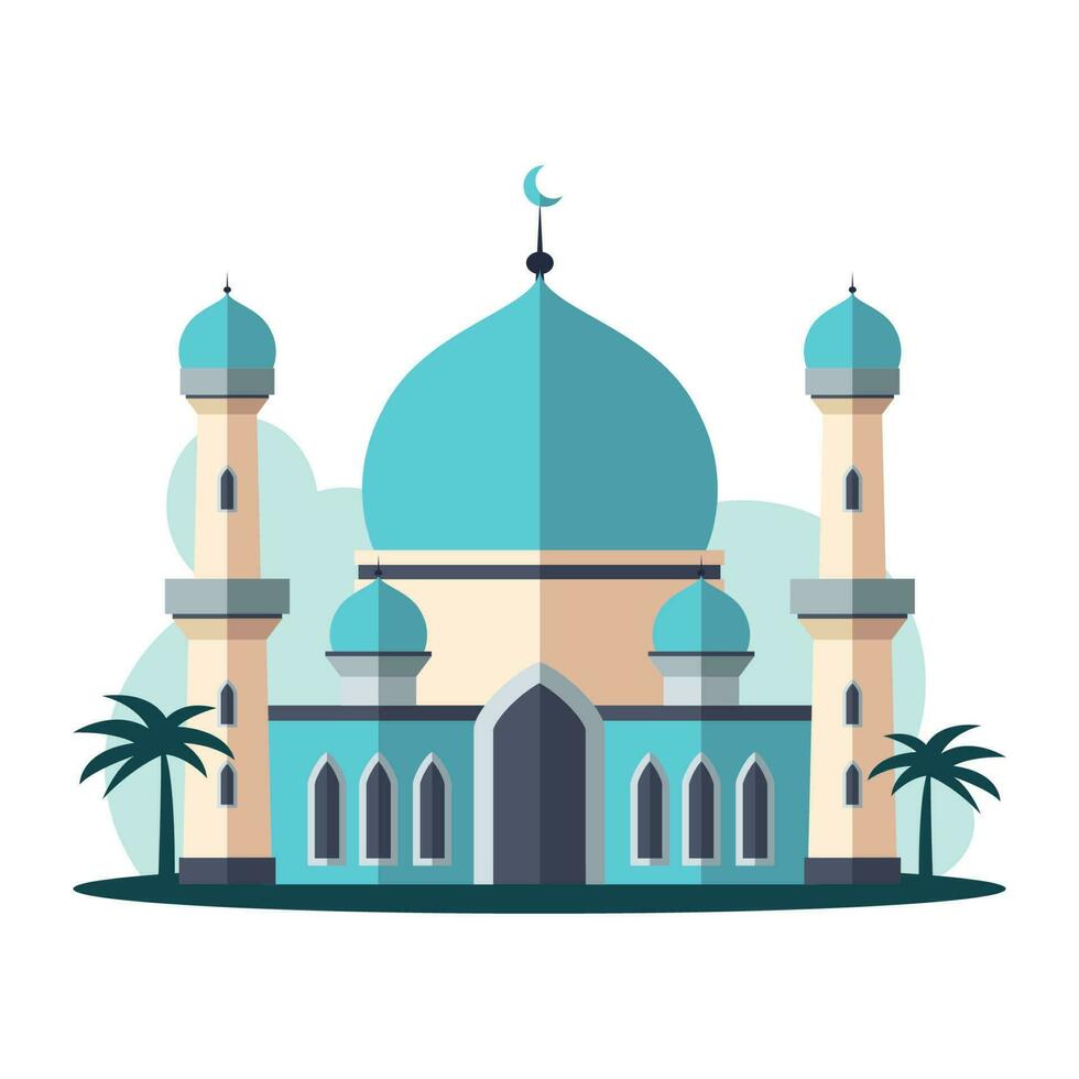 Mosque Building Illustration Flat Style Design 23670344 Vector Art at