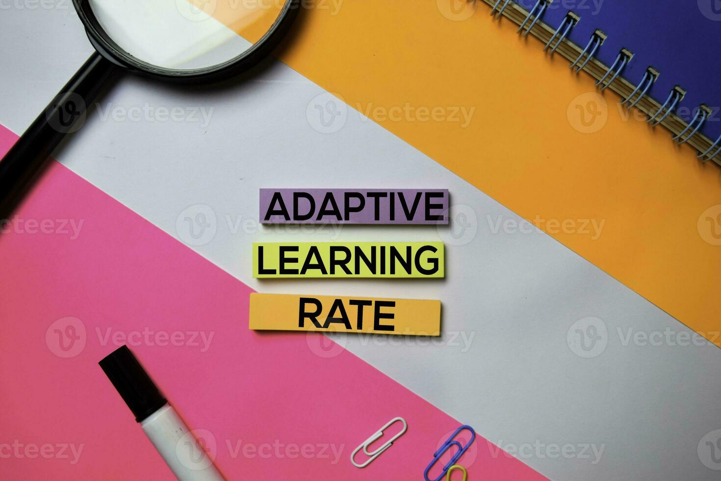 Adaptive Learning Rate text on sticky notes with color office desk concept photo