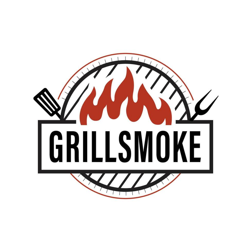 Vector barbecue logo template inspiration