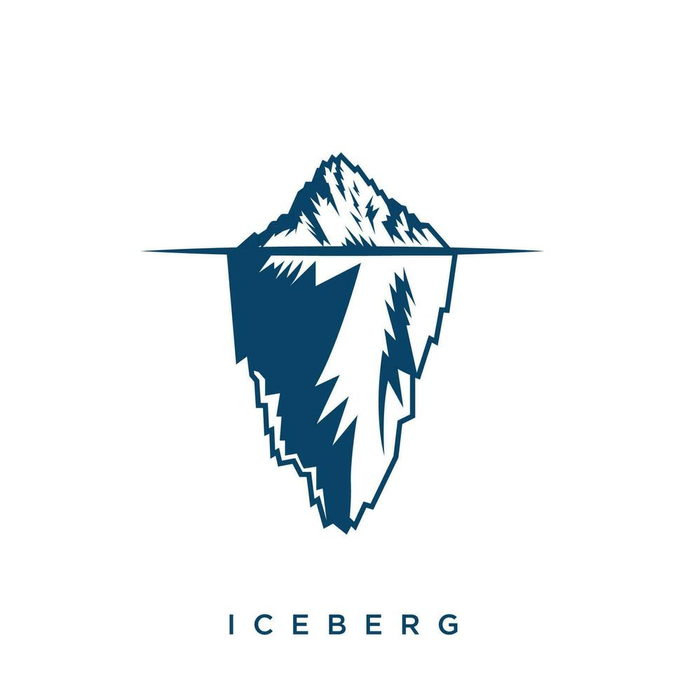 Iceberg logo design vector illustration