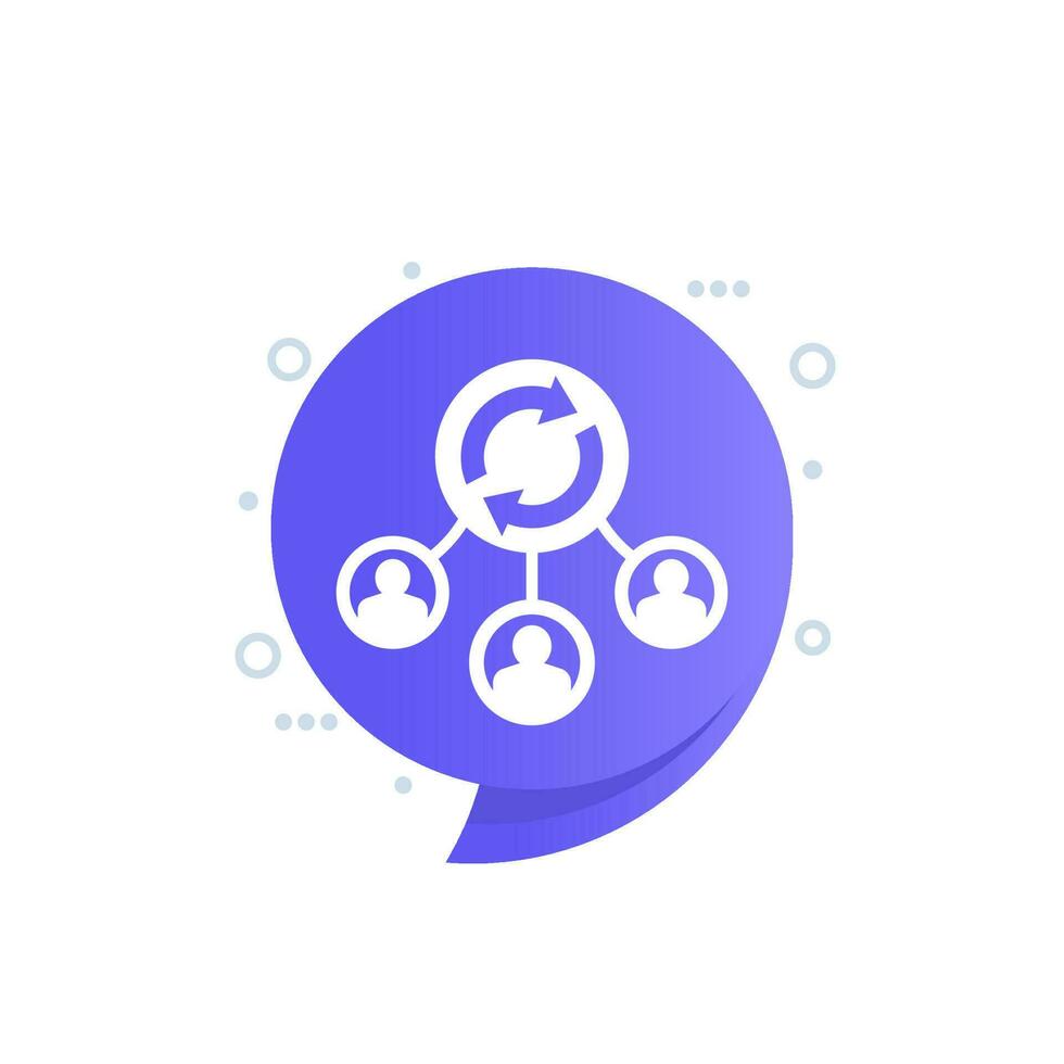 lead generation icon with people vector