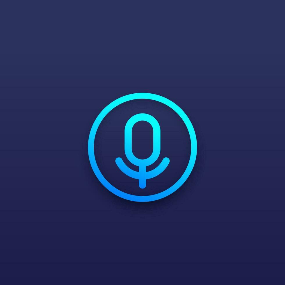 microphone icon for web and apps vector