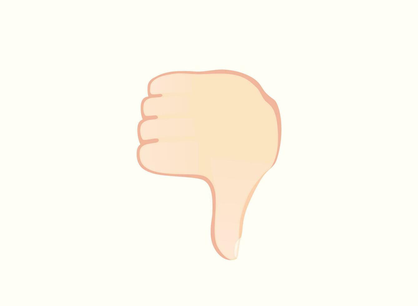pulgares abajo icono. mano gesto emoji vector ilustración